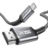 JSAUX USB C till HDMI-kabel 4K 3M, USB typ C HDMI 4K UHD-kabel (kompatibel med Thunderbolt 3) för MacBook Pro 2018/2017, iPad Pro 2018/Air 2020, Samsung Galaxy S20/S10, Surface Book 2, Huawei P40 etc.