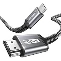 JSAUX USB C till HDMI-kabel 4K 3M, USB typ C HDMI 4K UHD-kabel (kompatibel med Thunderbolt 3) för MacBook Pro 2018/2017, iPad Pro 2018/Air 2020, Samsung Galaxy S20/S10, Surface Book 2, Huawei P40 etc.