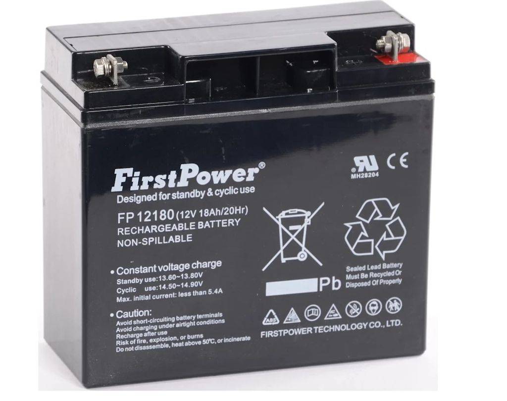 First Power Vrla 12V 18Ah AGM batteri 181x77x167