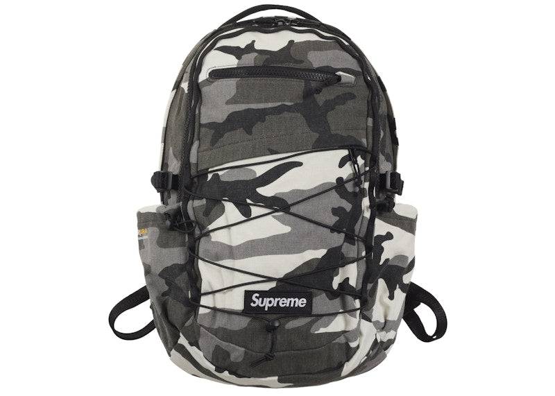 Supreme Logo Backpack (SS25) Snow Camo - Taille unique / Livraison 3 à 6 jours