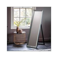 Visionary Home Hermitage Grey and Matt Black Full Length Cheval Mirror