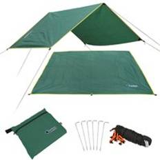 4-6 personer ultral&#xE4;tt multifunktionellt vattent&#xE4;tt campingmatta t&#xE4;lt tarp fotavtryck markmatta f&#xF6;r utomhus camping vandring picknick - M&#xF6;rkgr&#xF6;n / 240 x 220cm( l)