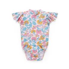 Purebaby S/Slv Rashie Flutter Set - Sweet Marigold Print - 2 år