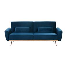 Filia Bäddsoffa 3-sits - Blå/Koppar Blå Sammet