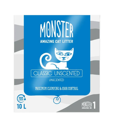 Monster Kattsand Unscented 10L (3-pack)