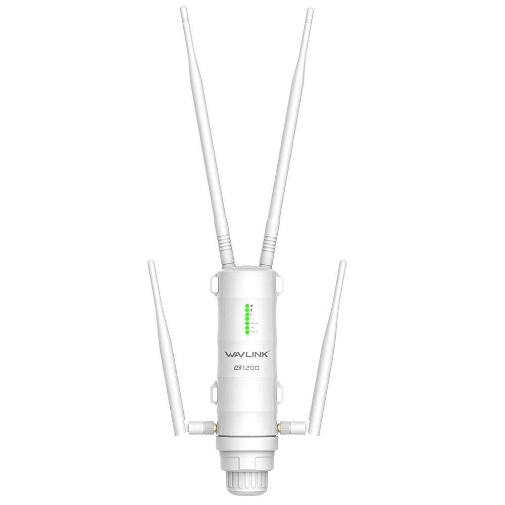 Wavlink AERIAL HD4 AC1200 Dual Band High Power Outdoor Wireless AP/ Omfång Extender Router med PoE och High Gain-antenne