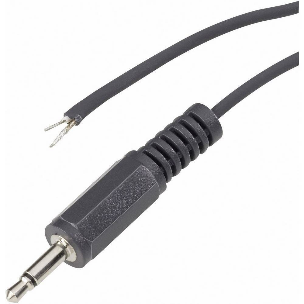 TRU COMPONENTS 1578895 Jack-stik 2,5 mm Stik, lige Poltal: 2 Mono Sort 1 stk