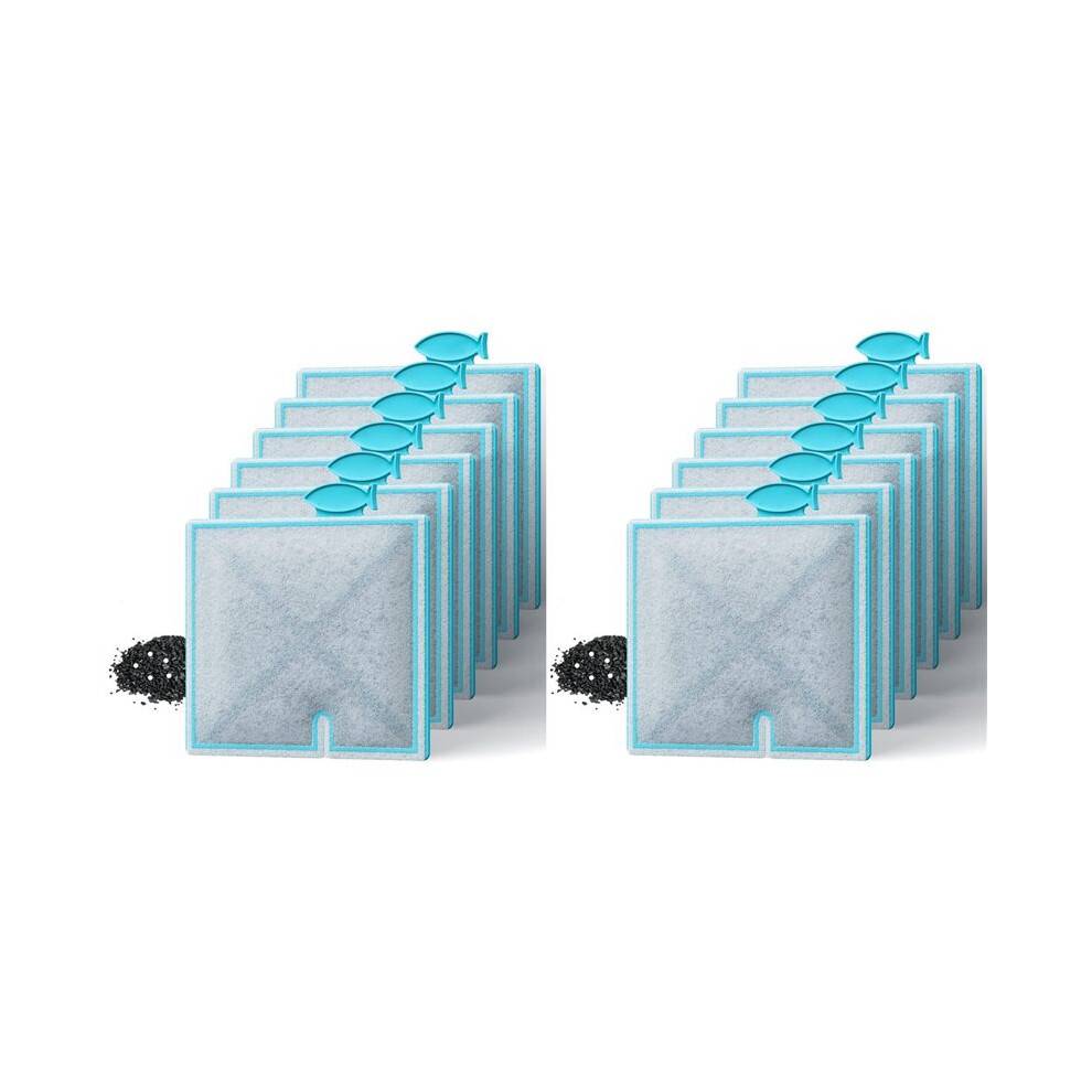 12Pcs Suitable for Aqueon Fish Tank Aquarium Filter Replacement Activated Carbon Filter Elements(M)