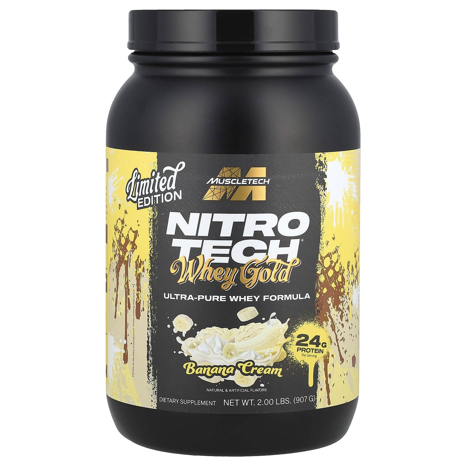 Nitro Tech® Whey Gold, Banana Cream, 907G (2Lbs)