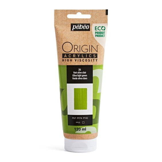 Pebeo Origin Acrylics akrylfärg 120 ml Olive light green 26 - Grön