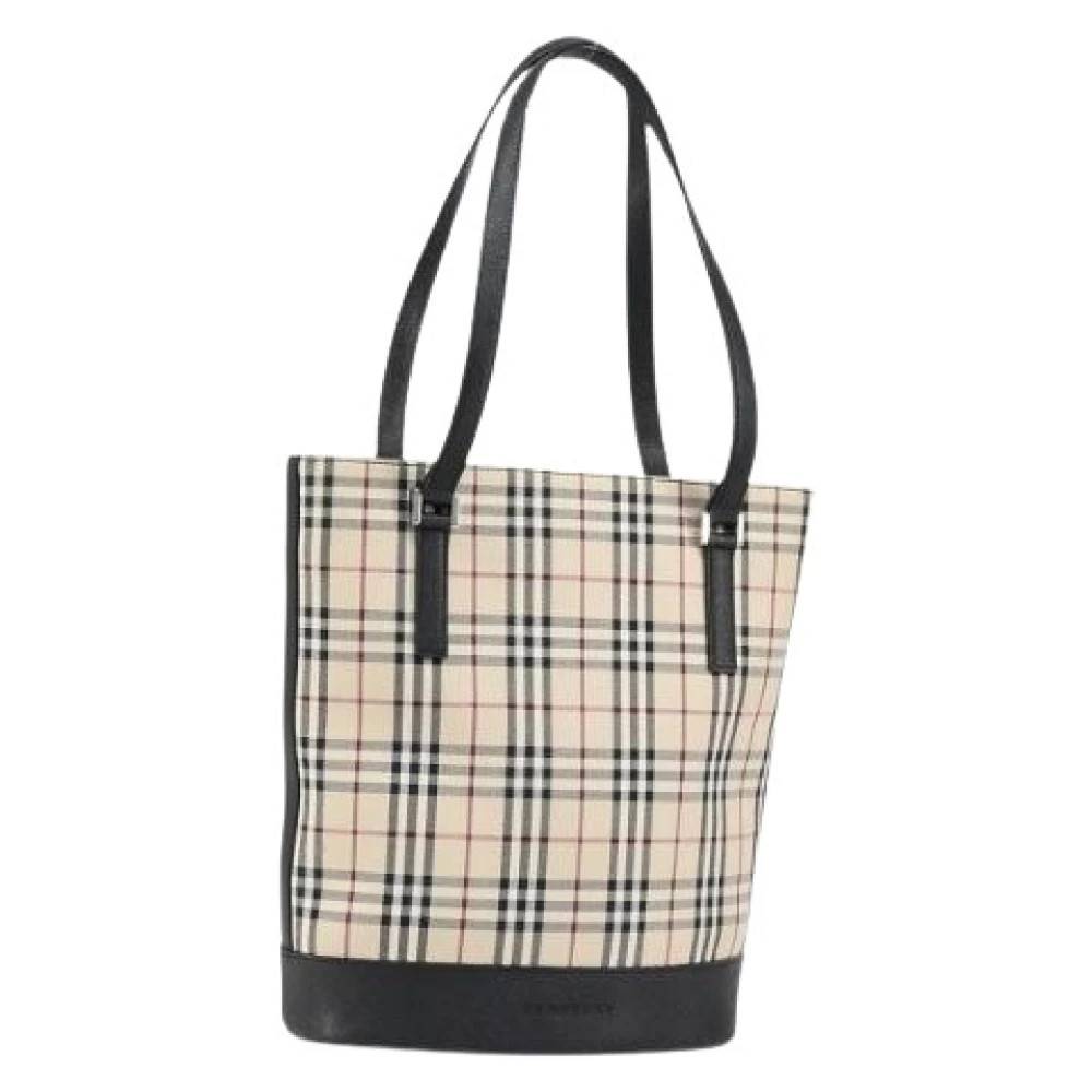 Burberry Vintage Pre-owned Canvas Tote Bag - Vintage - Dame - Beige - ONE SIZE -