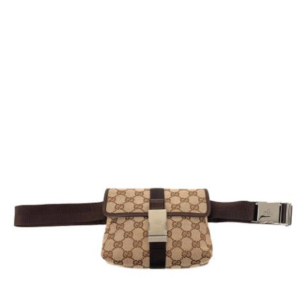 Gucci Vintage Pre-owned Canvas Bumbag - Vintage - Dame - Beige - ONE SIZE - Uld