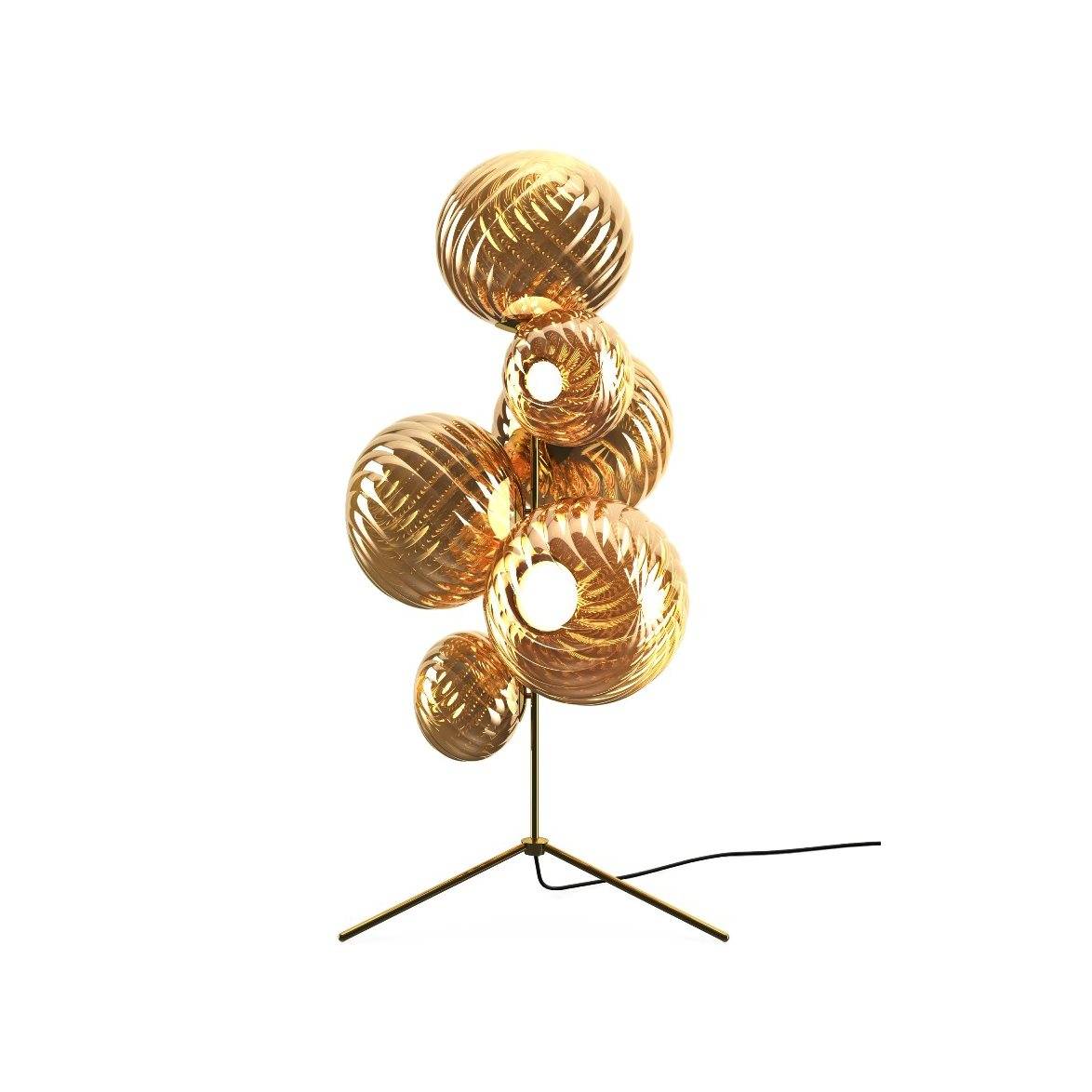 Tom Dixon Whirl Floor Chandelier Gold LED UN