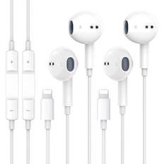 (2-PAK) iPhone EarPods Lightning Bluetooth og controller (kompatibel med 11/12/13/14 PRO MAX)