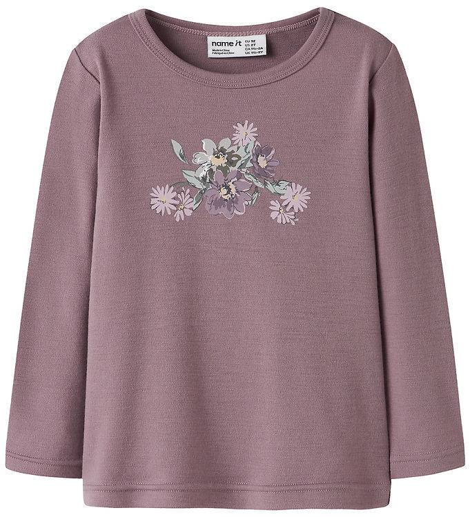 Name It Tröja - Ull - NmfWillitus - Paddsvamp/Flower Bukett - Name It - 6 år (116) - Tröja