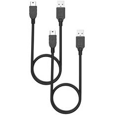Câbles USB - Phonillico - Lot de 2 - MINI USB - USB 2.0 - 1m - Noir
