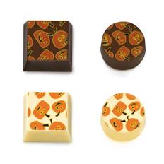 Funny Pumpkins - Chokolade Transfer Sheet, 2 Ark