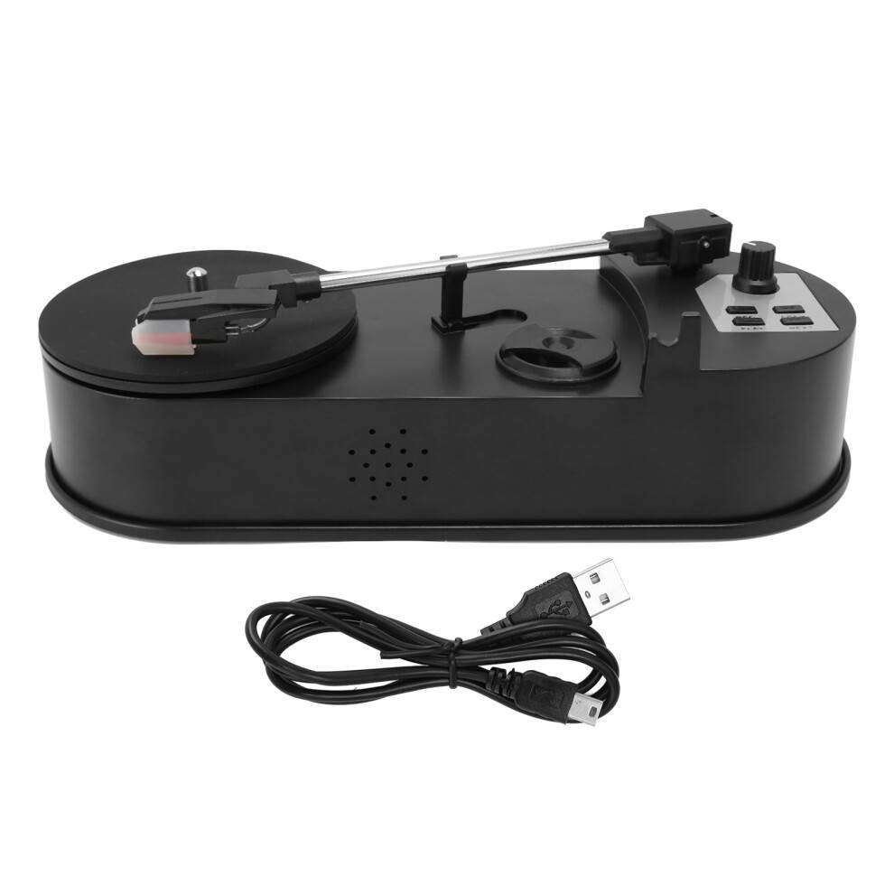 Mini pladespiller USB til MP3-konverter Stand-alone-afspiller med 3,5 mm stereoudgang Bærbart design ABS-materiale Slidstærkt Nem at bruge