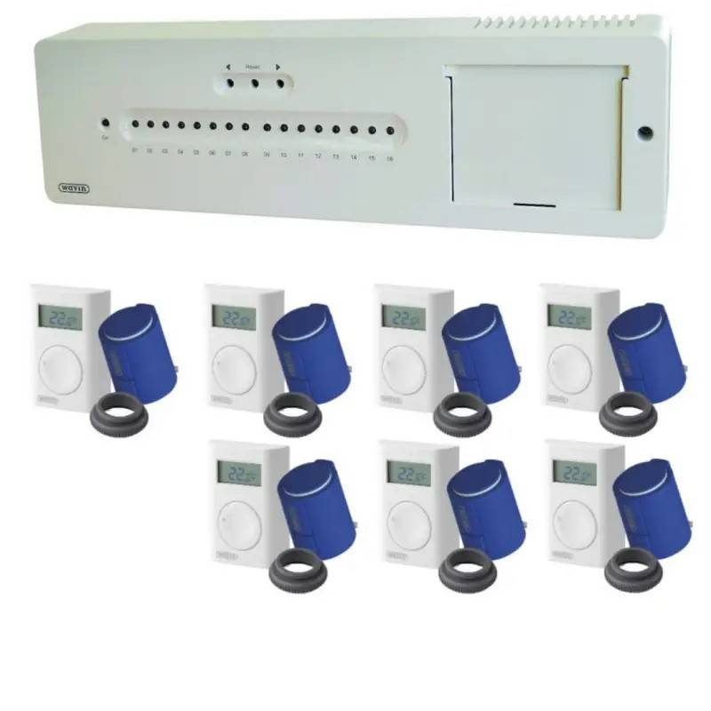 Wavin AHC 9000 trådløs gulvvarmestyring uden display - 7 kredse Opgrader 7 termostater til IR