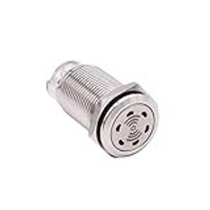 16 mm 19 mm 22 mm LED starkt blinkande intermittent varning Buzzer 12 V 24 V 110 V 220 V mini rostfritt stål röd lampa larm metall (16 mm, 24 V)