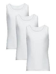 Claudio Claudio Boys 3-pack singlet - Barn - VIT / white