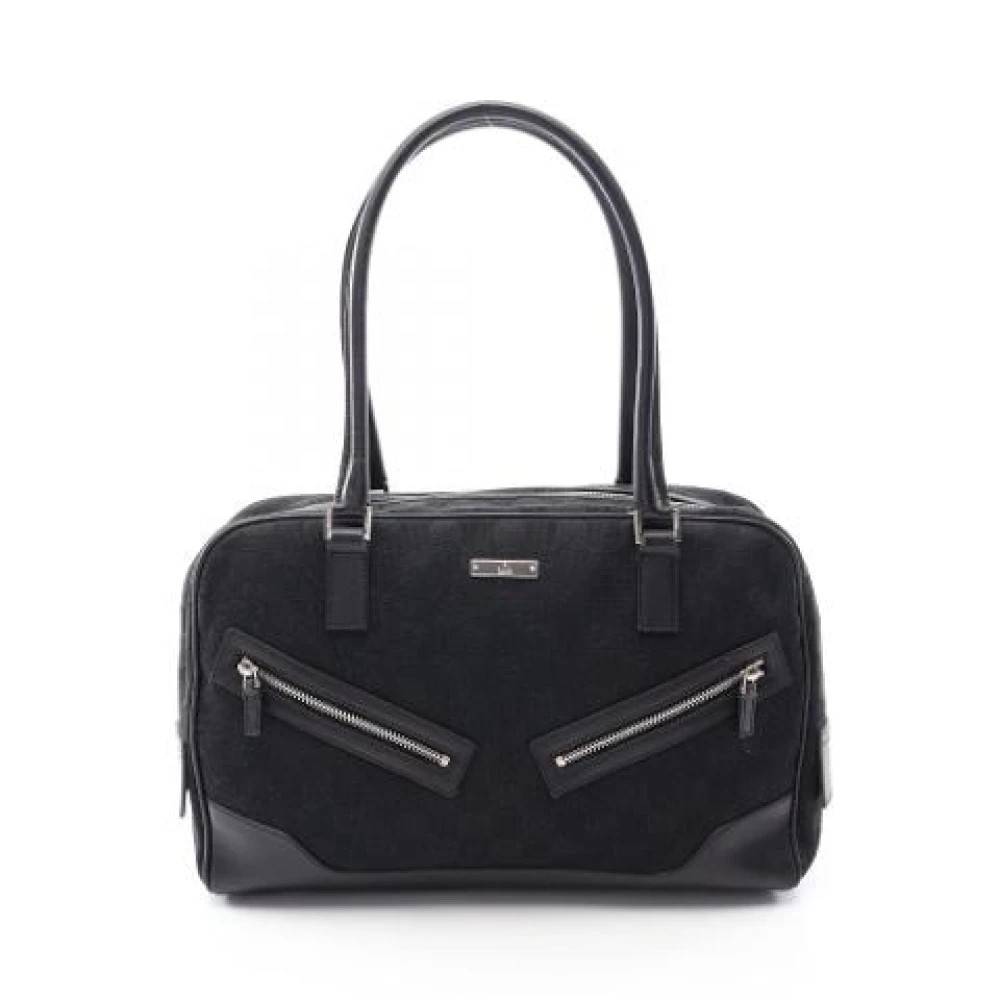 Gucci Vintage Pre-owned GG Canvas Håndtaske - Vintage - Dame - Sort - ONE SIZE - Uld
