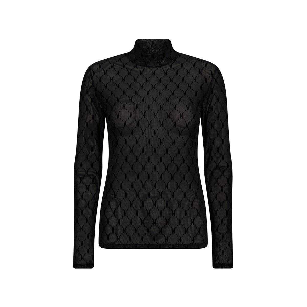 Hype the Detail Mesh Turtleneck - XS