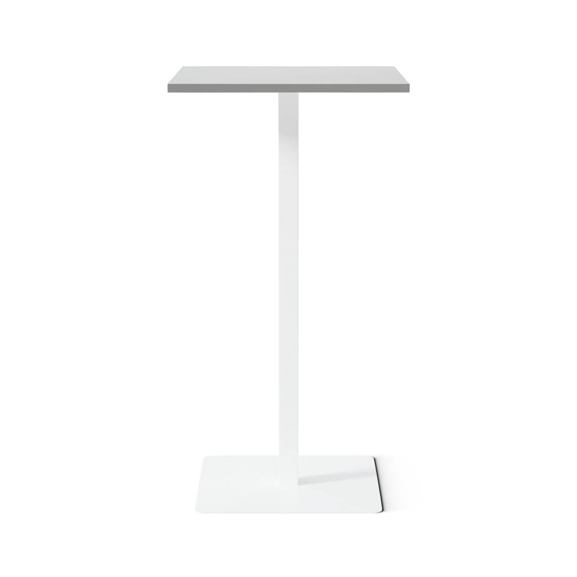 Ståbord Kvadrat, Størrelse 60 x 60 cm, Bordplade Mørkegrå, Stativ Hvid