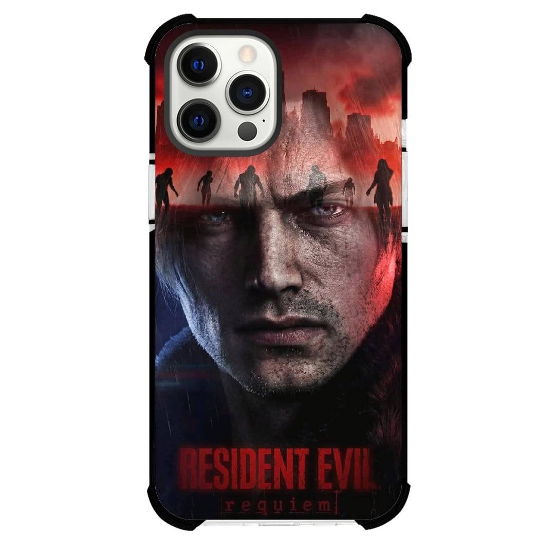 Resident Evil Requiem Leon Scott Kennedy Phone Case For iPhone Samsung Galaxy Pixel OnePlus Vivo Xiaomi Asus Sony Motorola Nokia - Leon Scott Kennedy Avatar In Raccoon City Background
