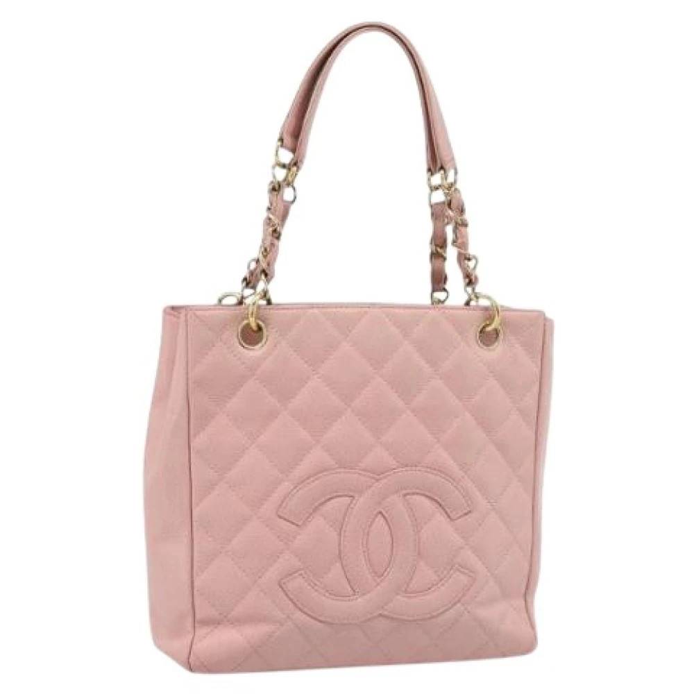 Chanel Vintage Pre-owned Vintage Tote Bag - Vintage - Dame - Lyserød - ONE SIZE - Uld