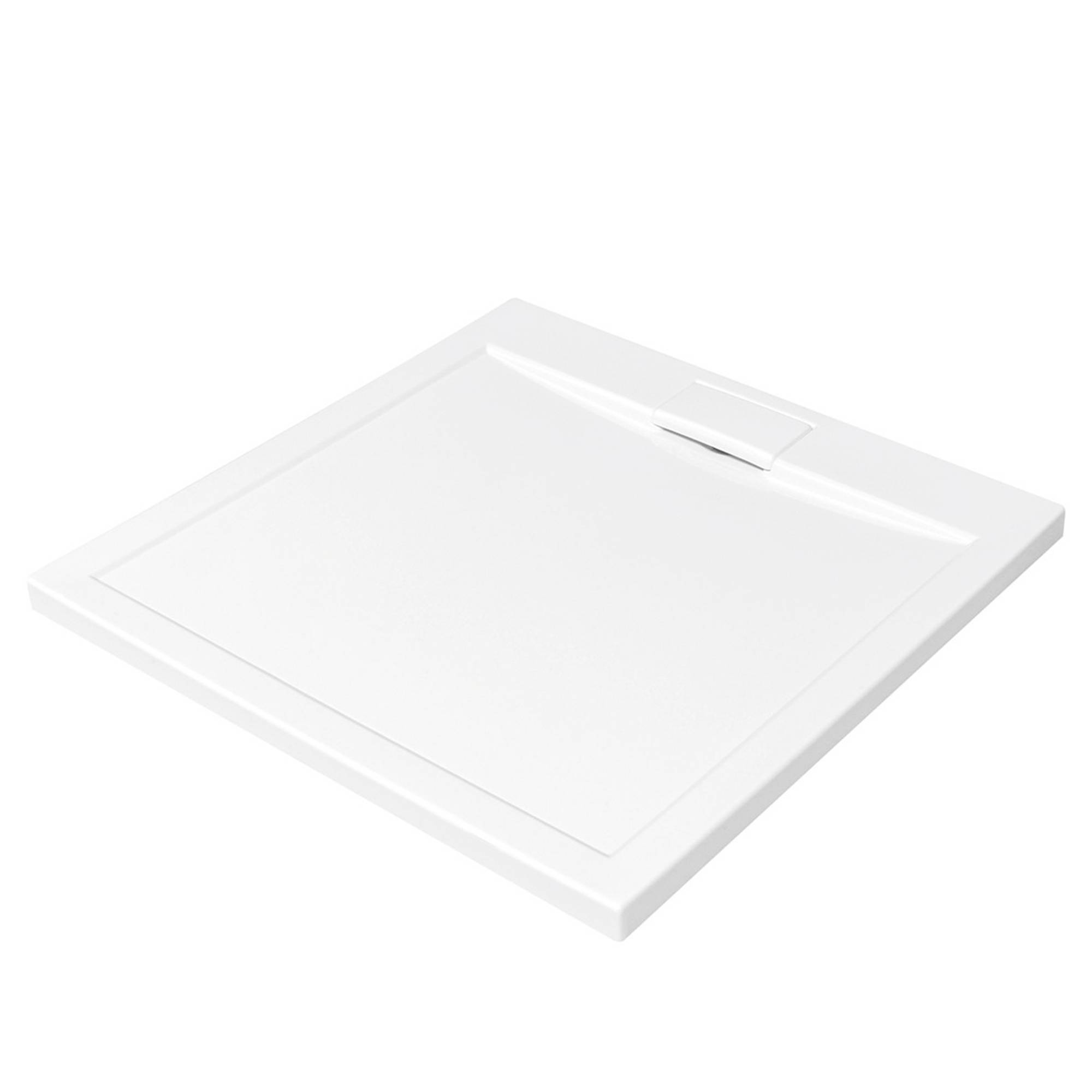 Duschkar Plano Slim Kvadratisk 80x80 cm Vit Blank