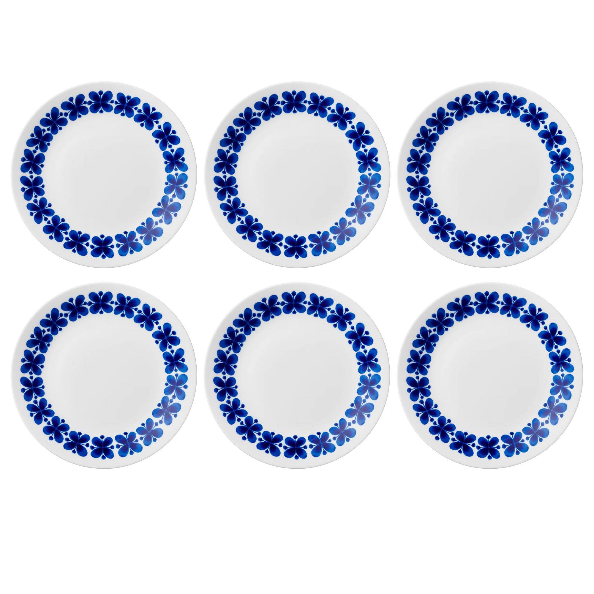 Rörstrand Mon Amie Tallrik 24cm 6-pack - Vit med mönster