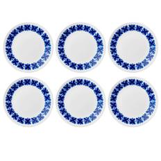 Rörstrand Mon Amie Tallrik 24cm 6-pack - Vit med mönster