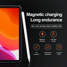 iPad Pencil 2:a generationen med magnetisk trådlös laddning, Apple Pencil med magnetisk laddningskabel, Apple Pencil kompatibel med (2018-2022) iPad 1 - Vitt (Endast penna,med kabel)