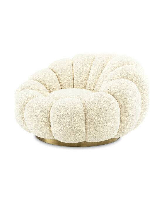 Mello Swivel Chair Faux Shearling