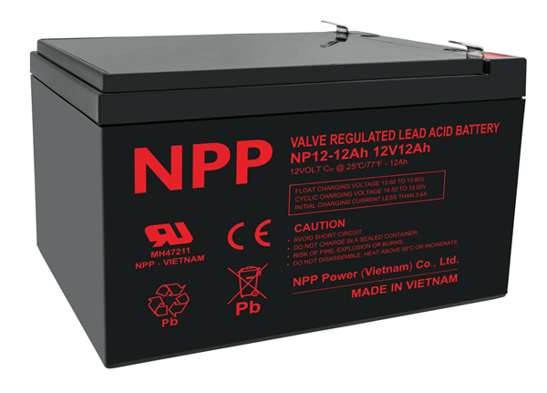 NPP Power Blybatteri 12 volt 12Ah