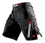 MMA Fight Shorts Brottning Kort Kick Boxningsbur Fighting Shorts, Gym Shorts, Svart, M