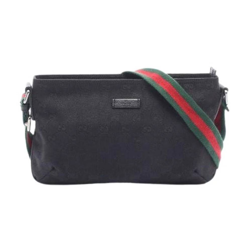 Gucci Vintage Pre-owned GG Canvas Skuldertaske - Vintage - Dame - Sort - ONE SIZE - Uld