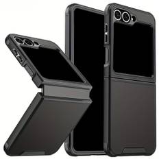 TEMU Premium Magnetic Shock-resistant Armor Case Designed For For Galaxy Z Flip 6, 5, 4, 5g, And Z Flip 7, Featuring A Wireless Charging Compatible Back Cover