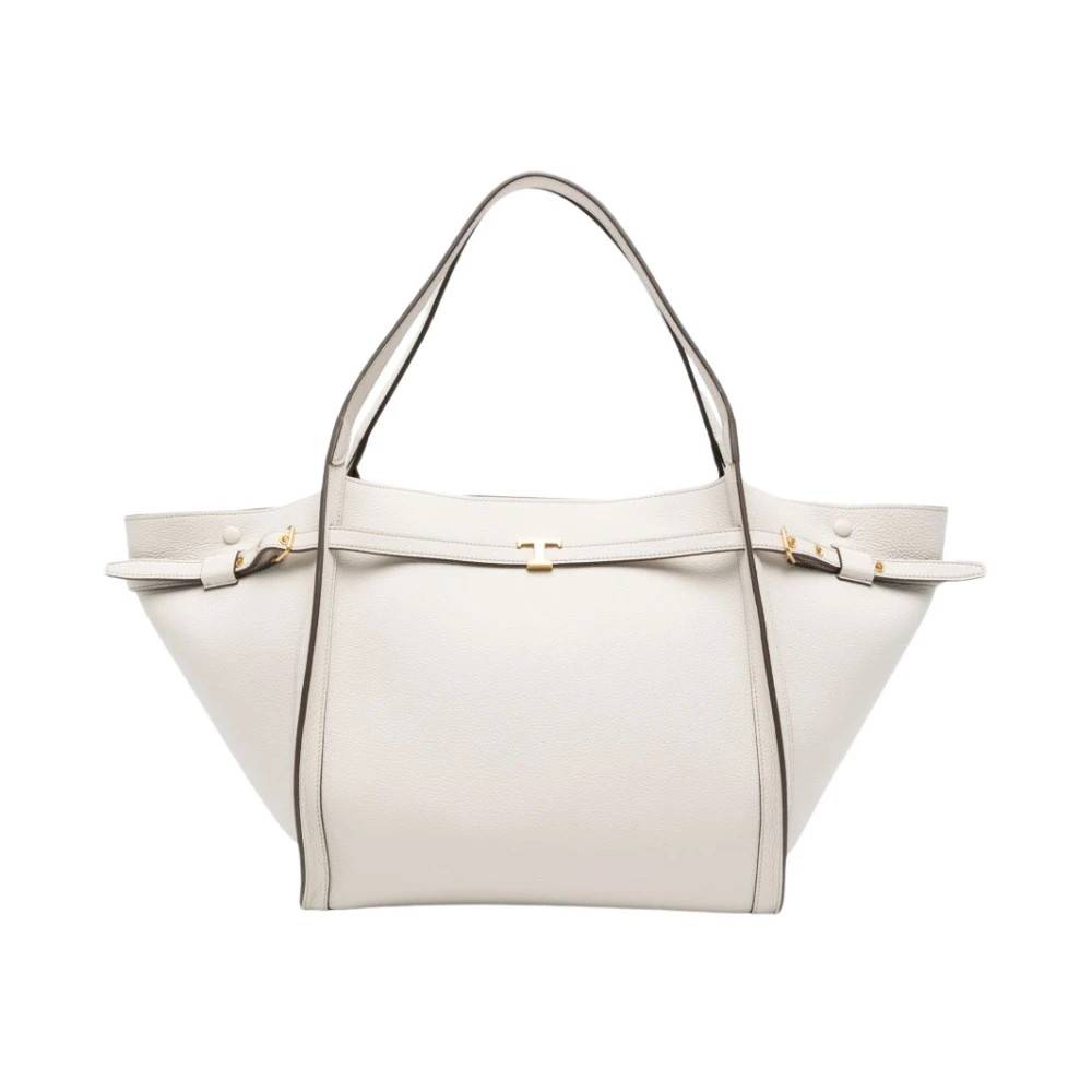 Tod's T Timeless Medium Shopping Bag - Tasker - Dame - Hvid - ONE SIZE - Uld