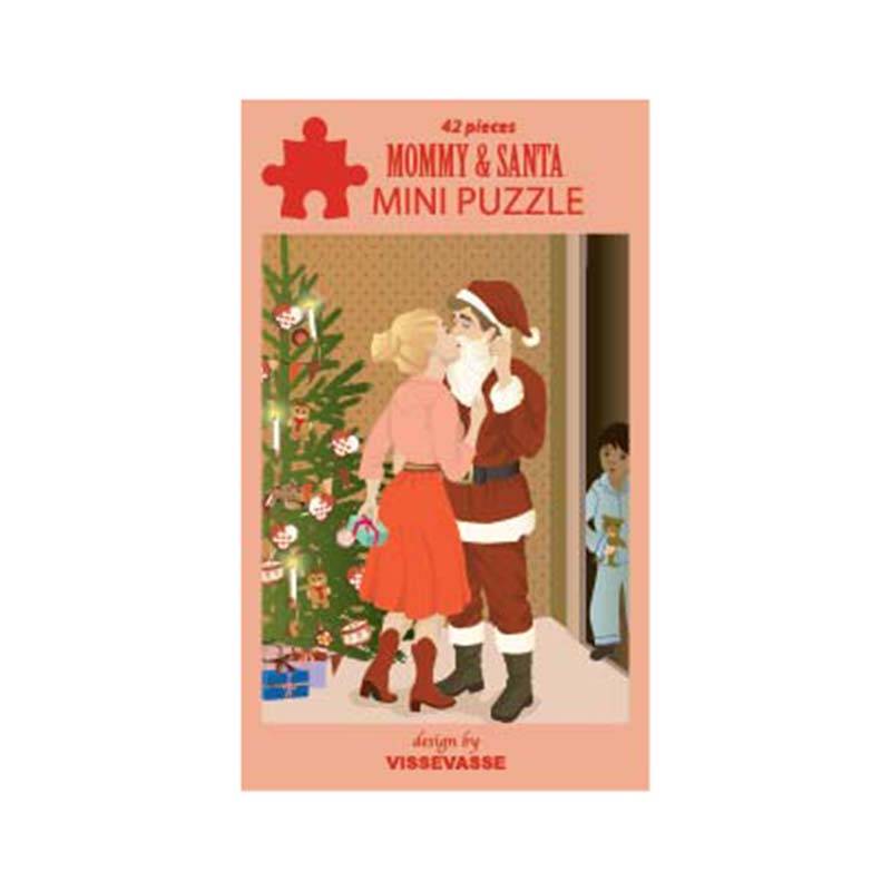 VISSEVASSE Mini Puslespil MOMMY & SANTA 42 Brikker