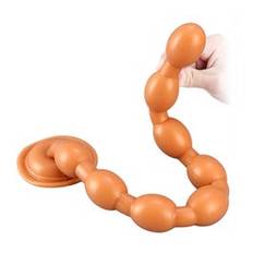 50 x 3,5 cm Ass Vegas Gold Dildo Long Eel Beads - Gold