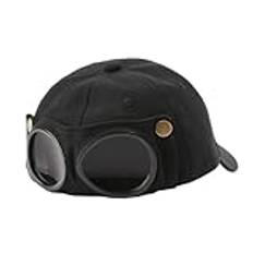 Basebollkeps med solglasögon retro hatt hiphop solskärm keps för män kvinnor svart basebollkeps