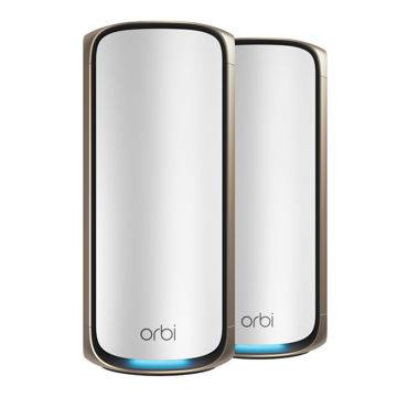 NETGEAR Orbi 970 WiFi 7 Mesh system 2-Pack White - BE27000 Quad Band WiFi 7 Mesh system (RBE972S)
