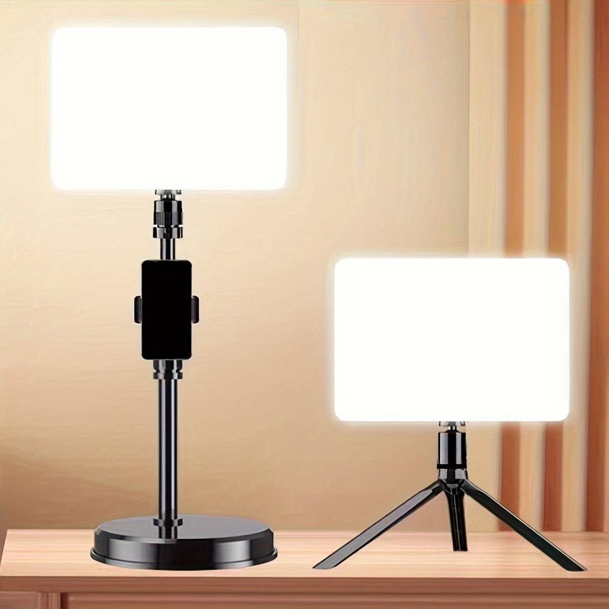 Live Streaming Fill Light, Professional Led Photography Photography, Small Desktop Square Flat Panel With Spotlight