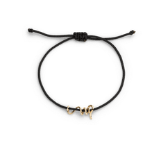 Gold Spiral Charm Cord Bracelet | Akind 14K Gold
