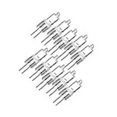 Halogen 20w 12v Single Ended Capsule-glödlampor, Klar Yta, Ljusvit, Bi-stift (g4) Bas, Vit Halogenljus, Halogenljus, 10 Förpackningar