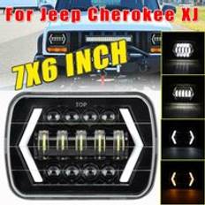 1 pc 300w kvadrat 7 tum 8- pärlor led strålkastare för jeep cherokee xj vattentät ip67 praktiska led strålkastare tillbehör
