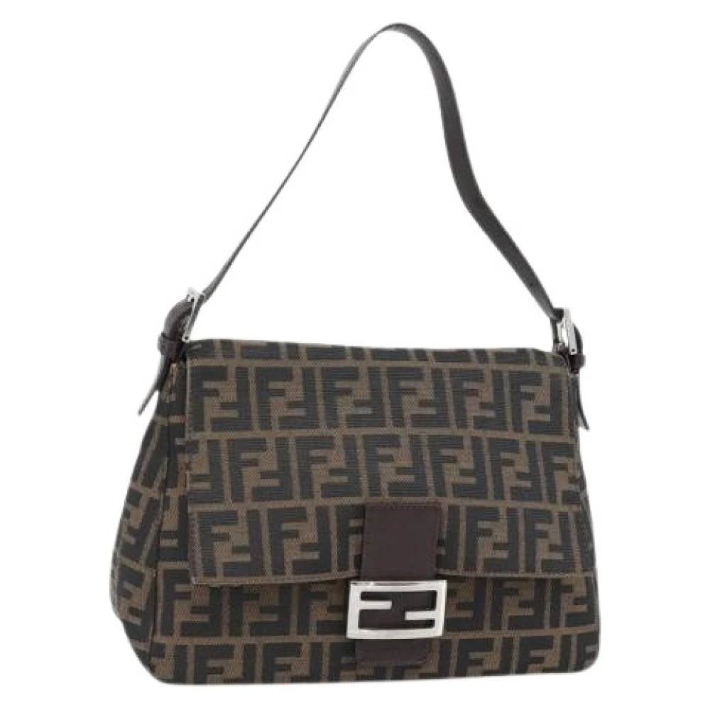 Fendi Vintage - Pre-owned Zucca Canvas Shoulder Bag Vintage - Dam - ONE Size - Läder