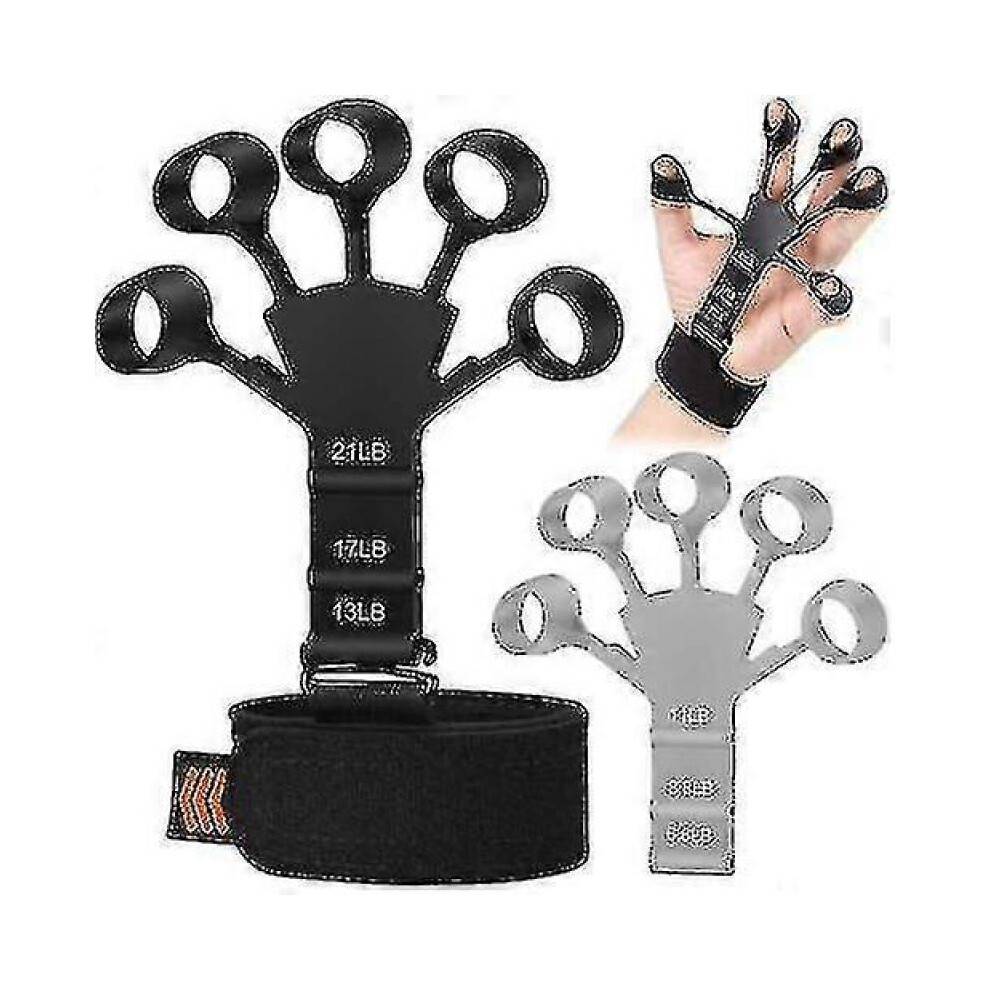 (Grey) Hywell Best Offer-finger Stretcher New Hand Grip Trainer Gripster Strengthener Fitness Training Tw